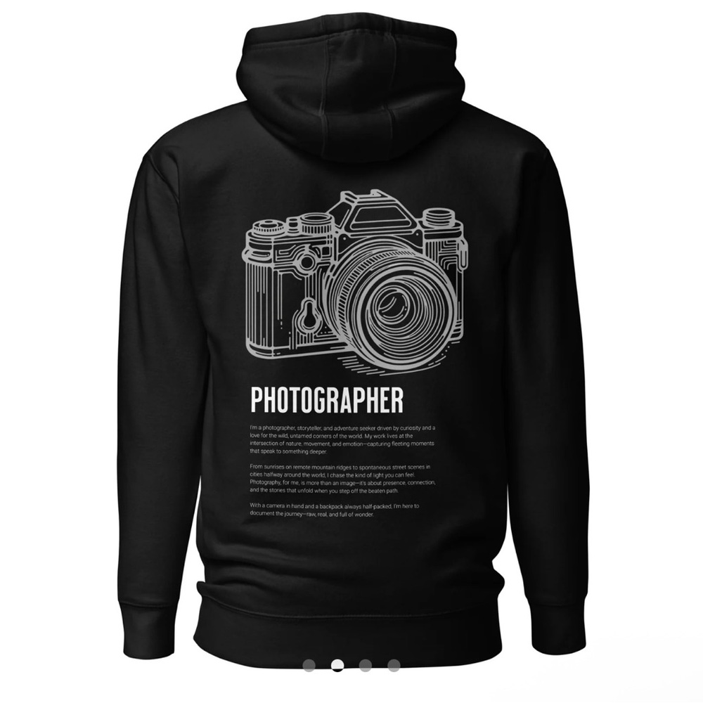 Black Photographer Hoodie La Fortuna